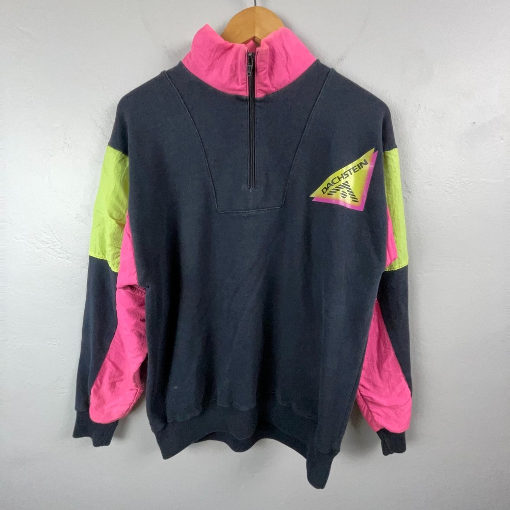 Vintage Dachstein Sweater Unisex Adult L Neon Ski Snowboard 80s 90s Festival